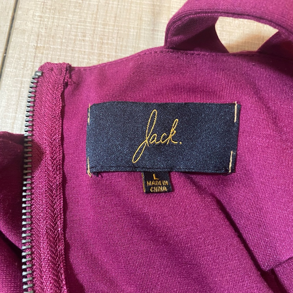 Jack by BB Dakota Burgundy Cross-Back Bodycon Dress | Size Large - Picture 2 of 10